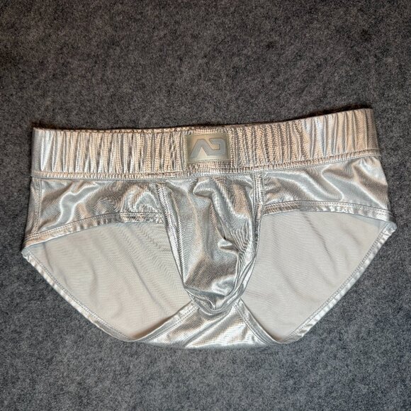 Men’s Addicted Costume Brief – Silver – Size Large (8.5/10) - Picture 2 of 9